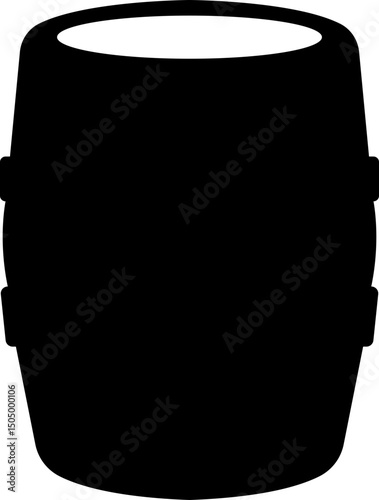Barrel oil drum icon in flat style. isolated on transparent background