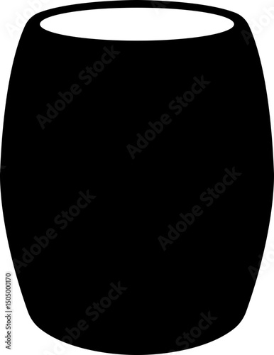 Barrel oil drum icon in flat style. isolated on transparent background