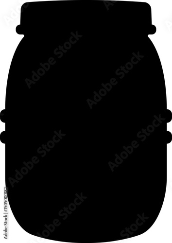 Barrel oil drum icon in flat style. isolated on transparent background