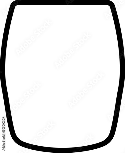 Barrel oil drum icon in line style. isolated on transparent background
