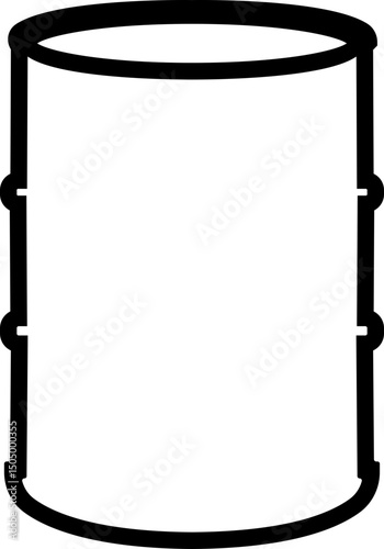 Barrel oil drum icon in line style. isolated on transparent background