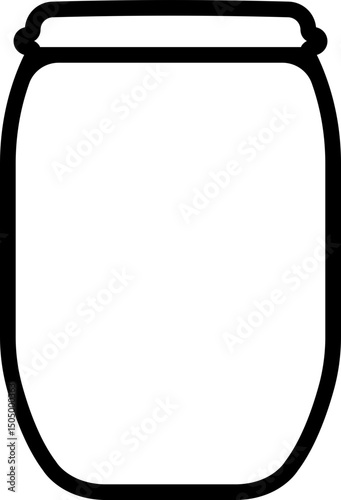 Barrel oil drum icon in line style. isolated on transparent background