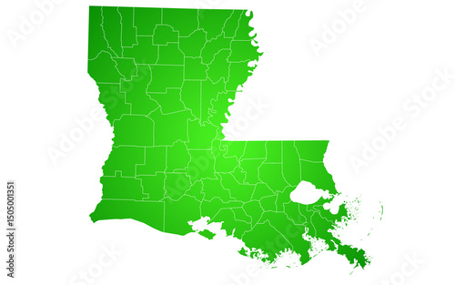 Louisiana map, Louisiana administrative map. parishes map of Louisiana, blank Map, empty map of Louisiana