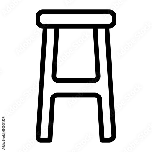 stool stand line icon