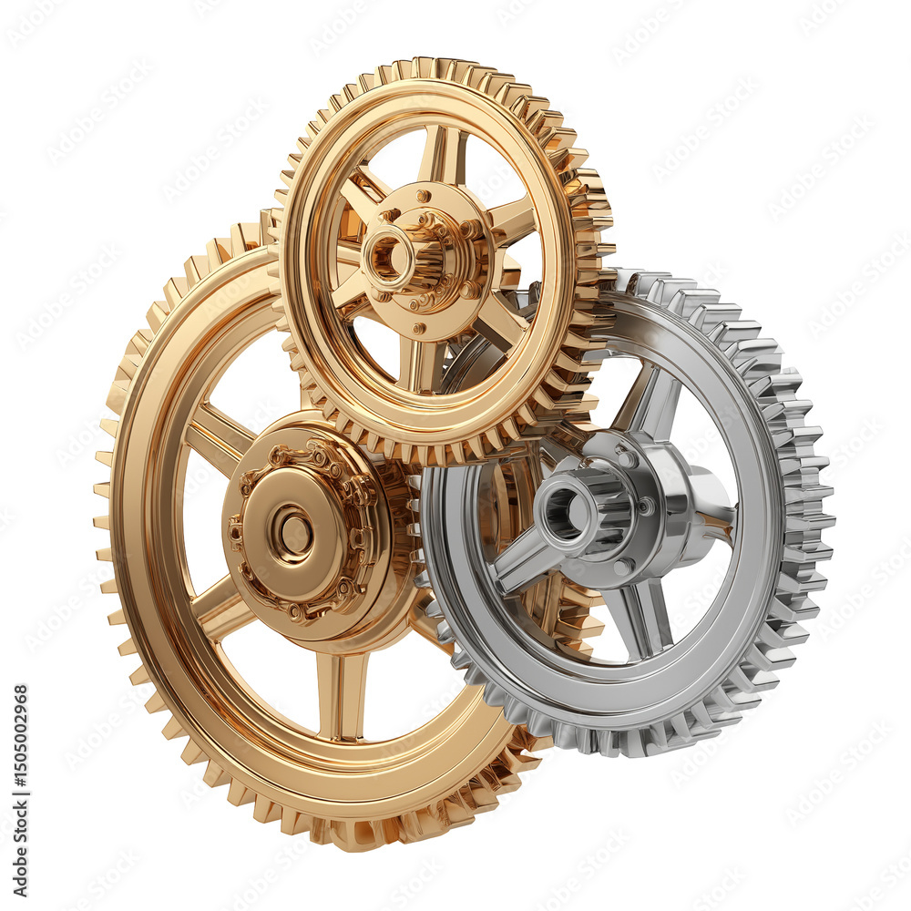 Obraz premium gears on white background