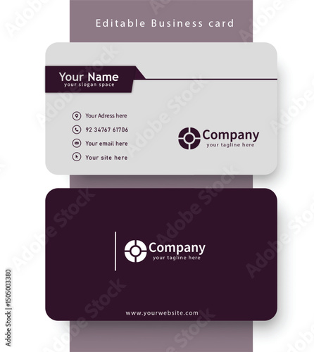 clean style modern business card design template