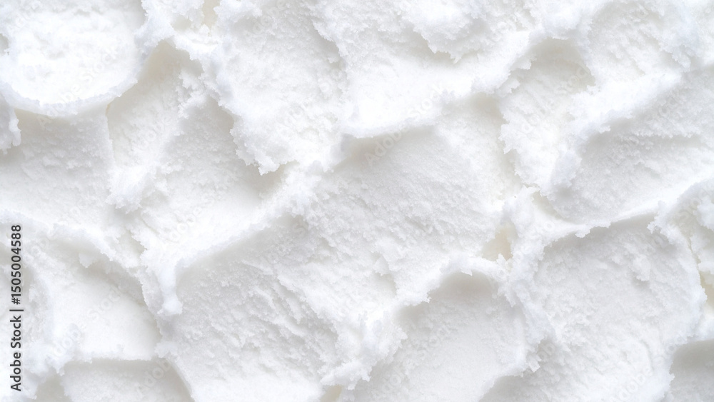 Obraz premium 白いシャーベットのクローズアップテクスチャ背景