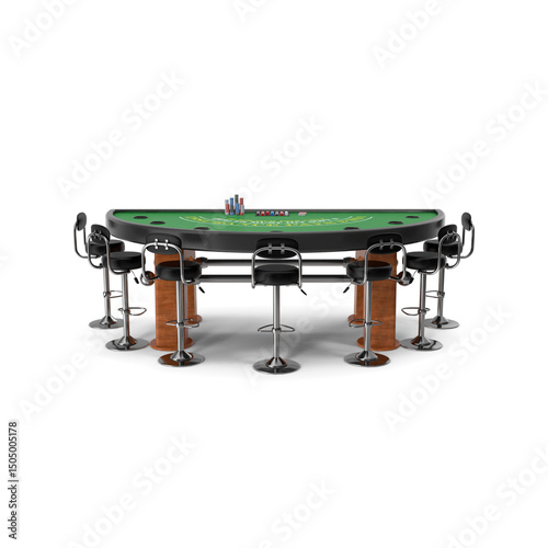 Blackjack Table isolated on transparent background