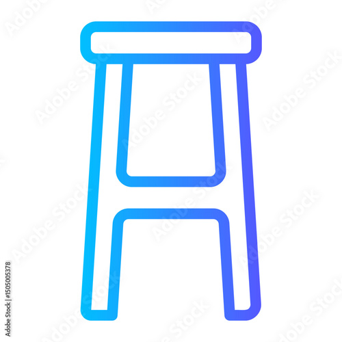 stool stand gradient icon