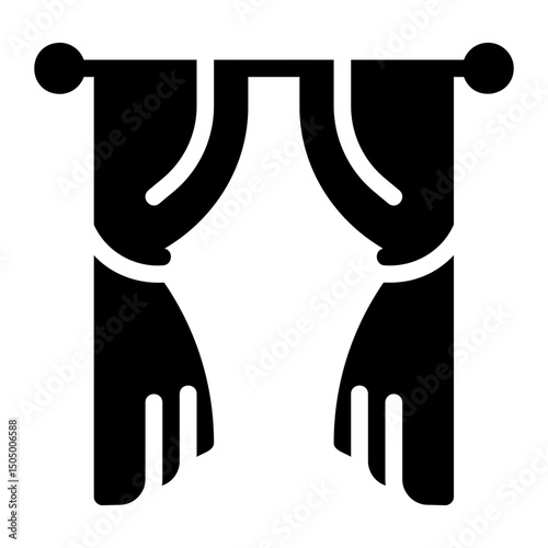 curtains glyph icon