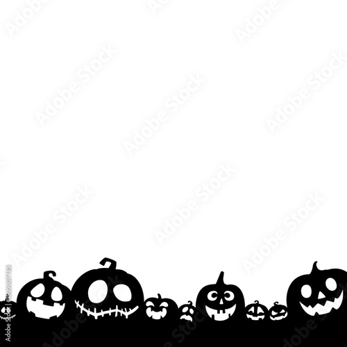 Halloween Pumpkin Footer Illustration