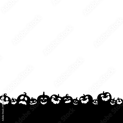 Halloween Pumpkin Footer Illustration