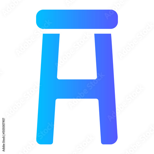 stool stand gradient icon