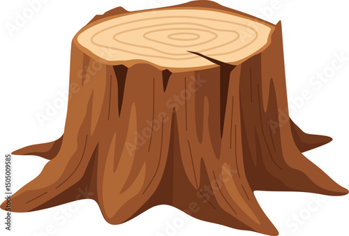Tree Stump Illustrating Deforestation Impact