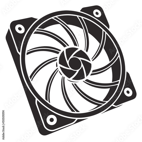  Computer Cooling Fan Illustration