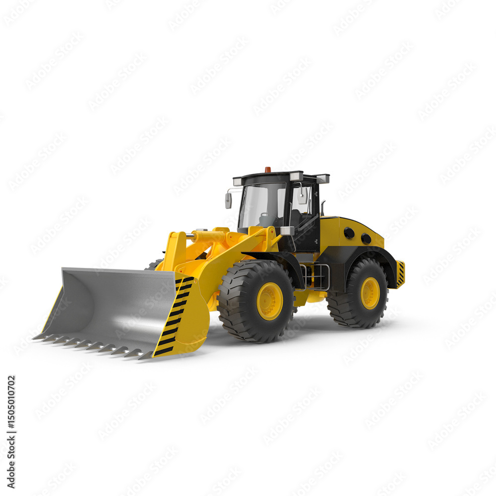 Fototapeta premium Bulldozer isolated on transparent background