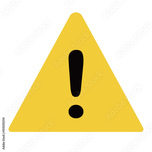 危険・警告・禁止等のシンプルアイコン　三角形イエロー〜Simple icons of danger, warning, prohibition, etc. Yellow triangle〜