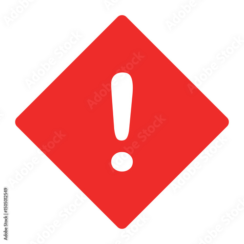 危険・警告・禁止等のシンプルアイコン　ダイヤ型レッド〜Simple icons for danger, warning, prohibition, etc. Diamond-shaped red〜