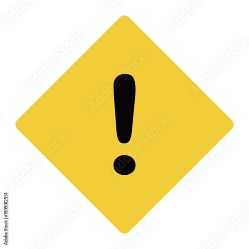 危険・警告・禁止等のシンプルアイコン　ダイヤ型イエロー〜Simple icons for danger, warning, prohibition, etc. Diamond-shaped Yellow〜