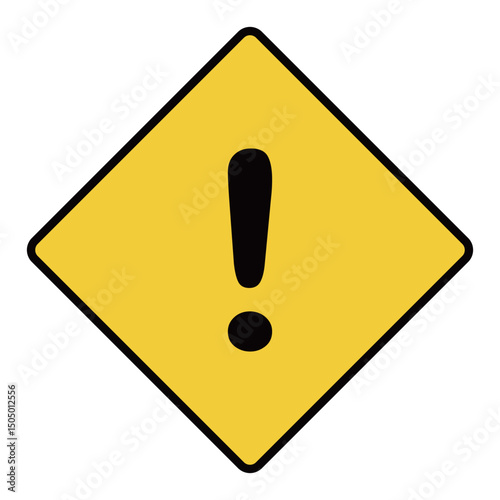 危険・警告・禁止等のシンプルアイコン　ダイヤ型イエロー〜Simple icons for danger, warning, prohibition, etc. Diamond-shaped Yellow〜