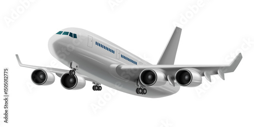 3D realistic shiny airplane design template.aircraft,airliner isolated on the white background vector illustration.