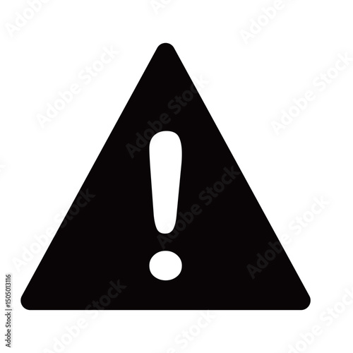 危険・警告・禁止等のシンプルアイコン　三角形ブラック〜Simple icons of danger, warning, prohibition, etc. Triangle Black〜