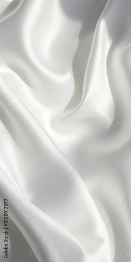Fototapeta premium Elegant White Silk Fabric Texture Background