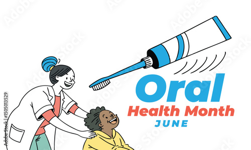 Oral Health Month. Oral Health concept background.