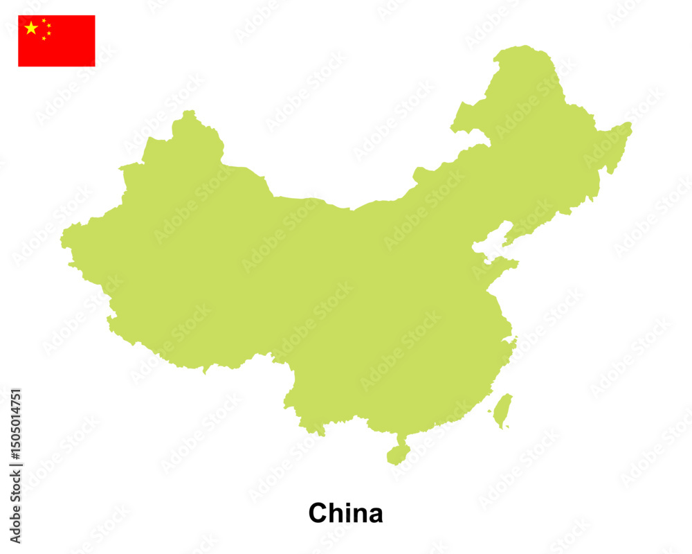 Obraz premium China country map vector isolated on transparent background