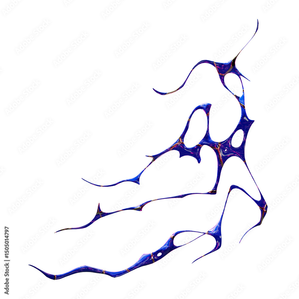 Fototapeta premium Liquid Cybersigil Blue Magenta