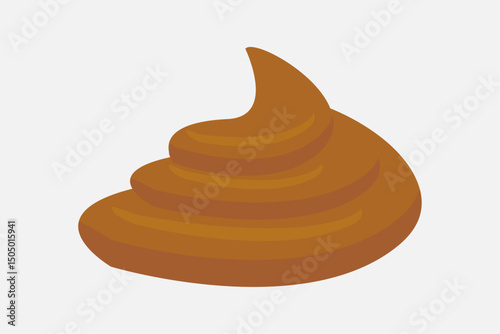 Brown poop isolated on white background Cartoon style poop icon vector with cute funny stinky dung for emoji designs dog poop graphics humor artwork waste symbols and toilet related concepts