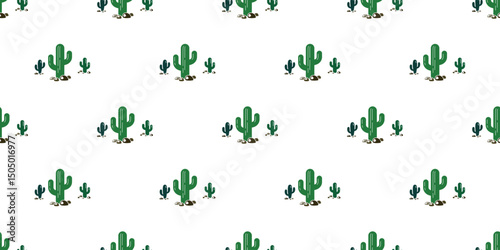 cactus seamless pattern vector Desert flower botanica garden plant cartoon tile background repeat wallpaper doodle illustration scarf isolated design