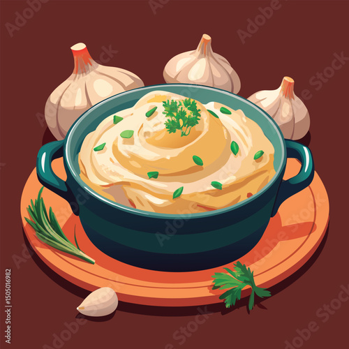 Delicious creamy mashed potatoes in a bowl.