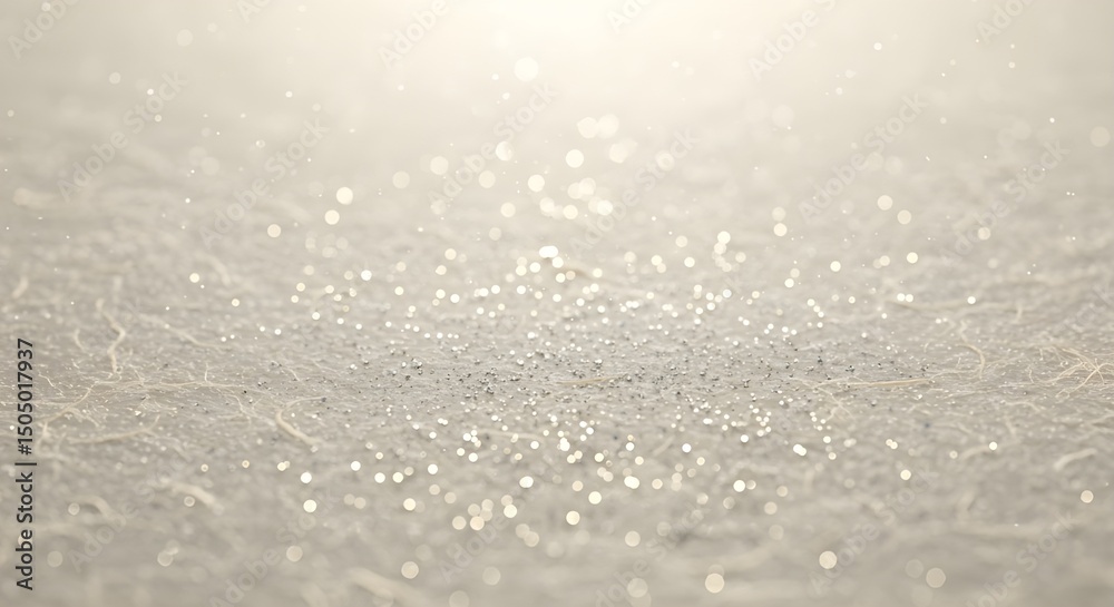 Obraz premium Glittering Silver Bokeh Lights on Textured Background | Elegant Sparkly Design for Christmas, New Year Celebrations and Festive Events