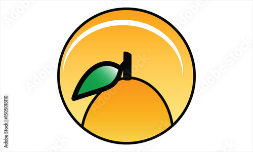  lemon fruit icon isolated on white background. Vector hand drawn flat illustration. lemon logo design