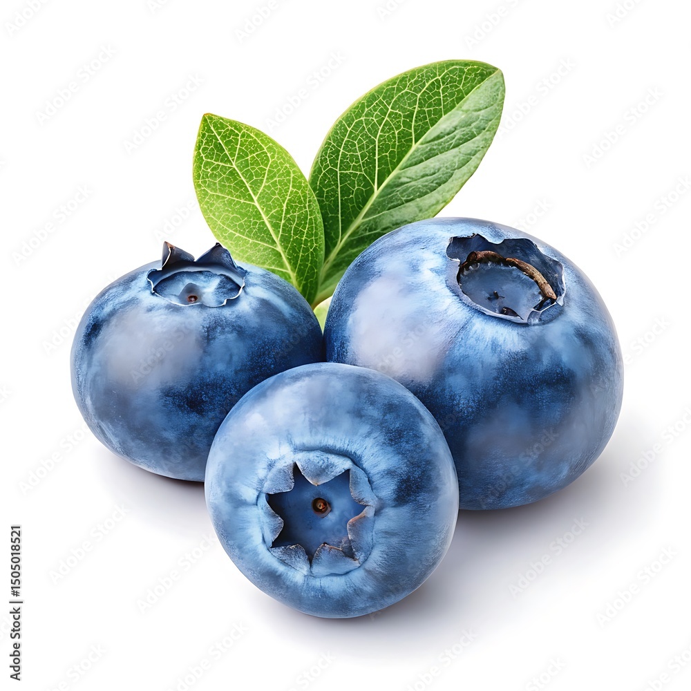 Obraz premium Blueberry Fruits with Clean White Background