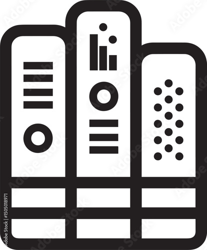 data linear icon black vector illustration