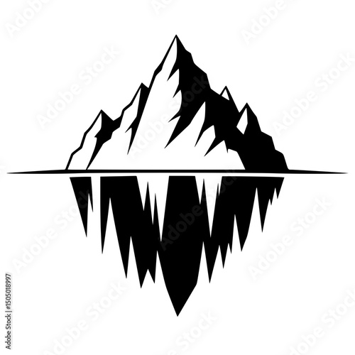 Iceberg logo silhouette