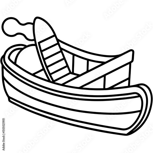 Simple Pedal Boat Vector on White Background