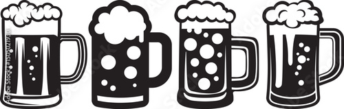 a simple beer icon black vector illustration