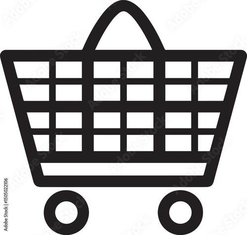 a minimalistic logo of an purchase in black and white icon black vector illustration