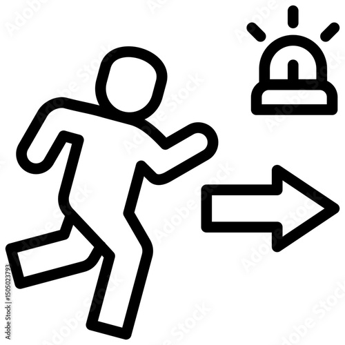 Emergency Evacuation Icon