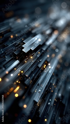 Abstract Dark Tech Background.
