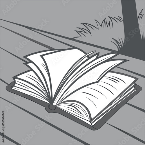 An open book lies on the table