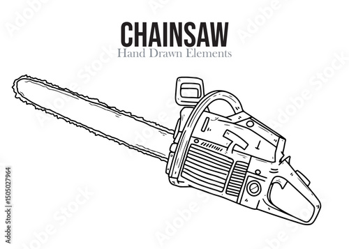 chainsaw isolated on white background