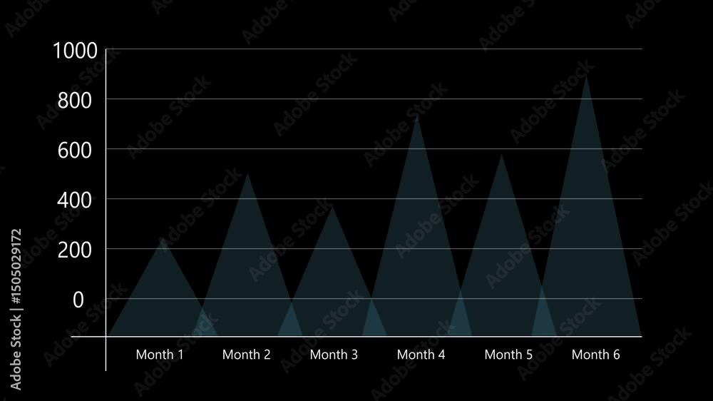 4k of red increase triangle chart monthly progress infographic. viral ...