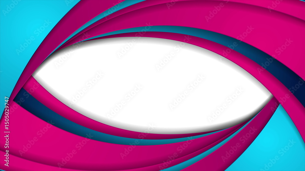Naklejka premium Blue and pink waves minimal abstract elegant background