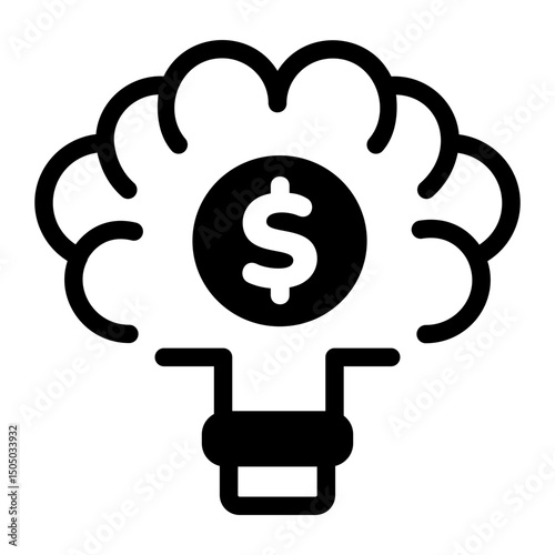 Filled style icon representing smart investment decision
