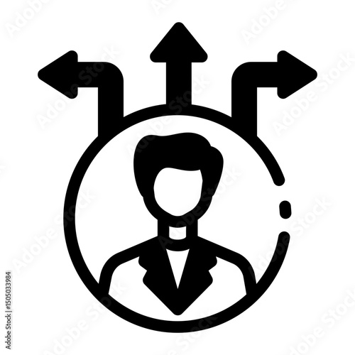 A solid style icon depicting business opportunities 
