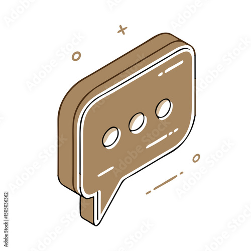 Chat Bubble Icon for Messaging Apps, Communication Platforms, Customer Service Interfaces, Social Media Tools and Discussion Forum Websites